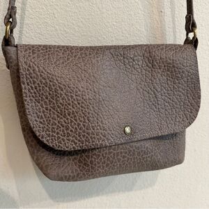 Jess Conti | handmade pebbled leather soft stone flap bag crossbody